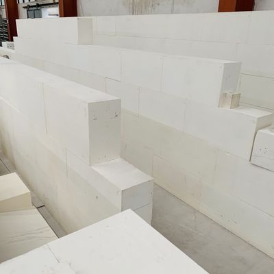 알루미나 시멘트와 흰색 코룬드 밀집 벽돌로 된 유리 오븐 고 알루미나 블록