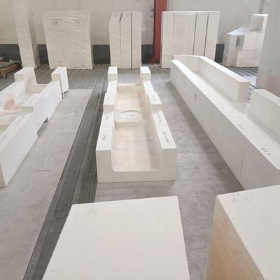 유리 제조 산업용 용품용 AZS 융합 주름 블록