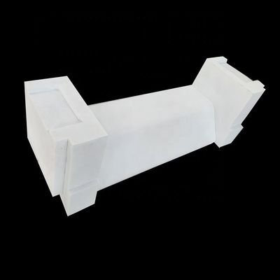 2% 겉으로 보이는 엽기성 녹은 알루미나 블록 유리 kiln 입술 돌 벽돌 고 순도